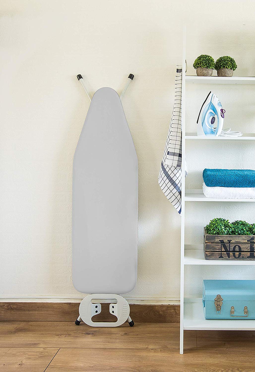 Encasa Homes Metallised Ironing Board Cover 'Silver Super Luxury' with Foam + Felt PAD (Fits Standard Wide Boards "18x49") Heat Reflective, Scorch Resistant, Bungee Elasticated, 3 Velcro Fasteners