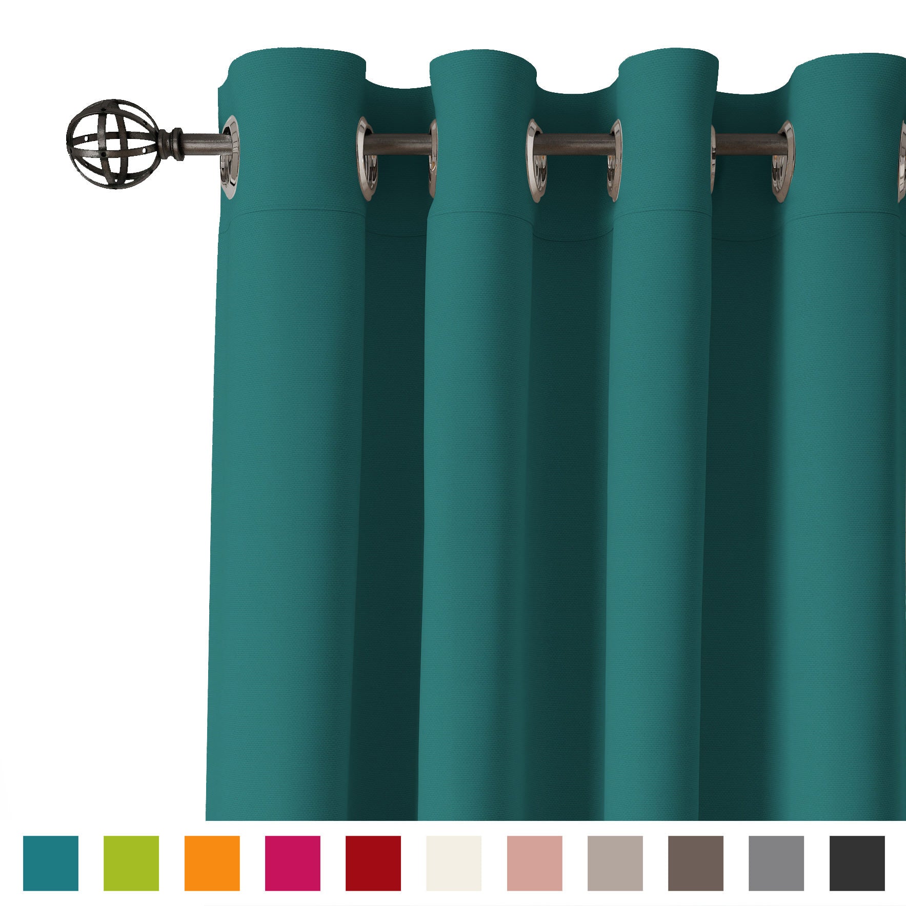 Encasa Homes 1 Pc Cotton Curtain -Plain Color Medium Weight (4.5 x 7 ft, Azul Blue)