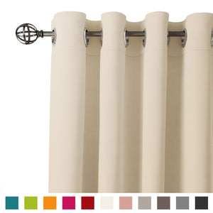 Encasa Homes 1 Pc Cotton Curtain -Plain Color Medium Weight (4.5 x 5 ft, Natural)